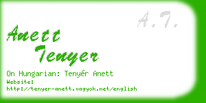 anett tenyer business card