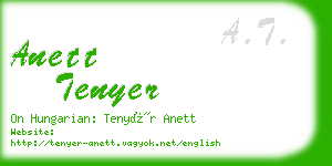 anett tenyer business card